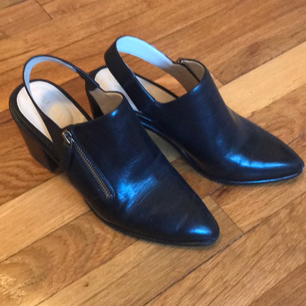 BRAND NEW Cole Haan Black Leather Slingbacks 7